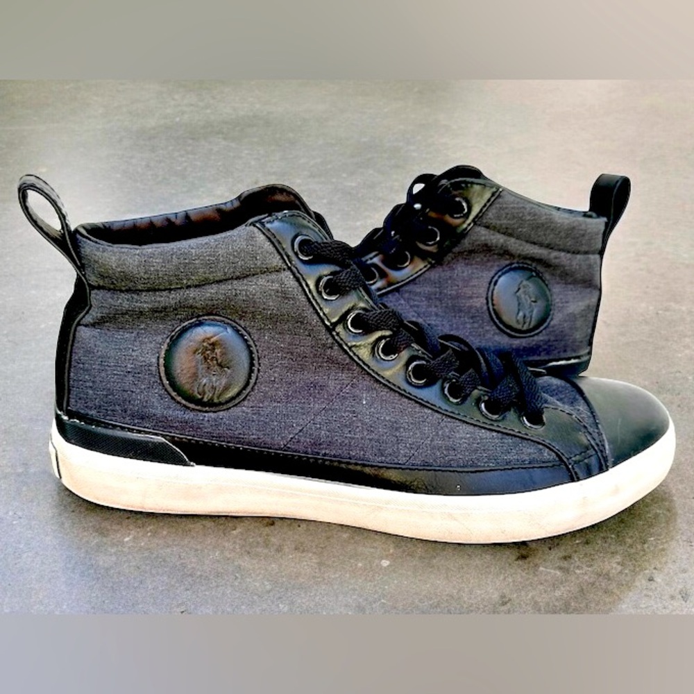 COPY - Men’s Polo Canvas High Top Sneaker Clarke Style #13297 F15. Size 9 D.